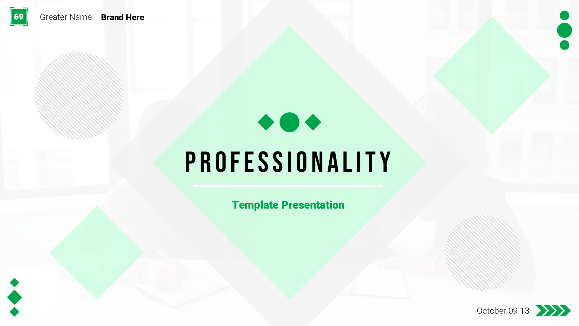 Professionality Green slide 1